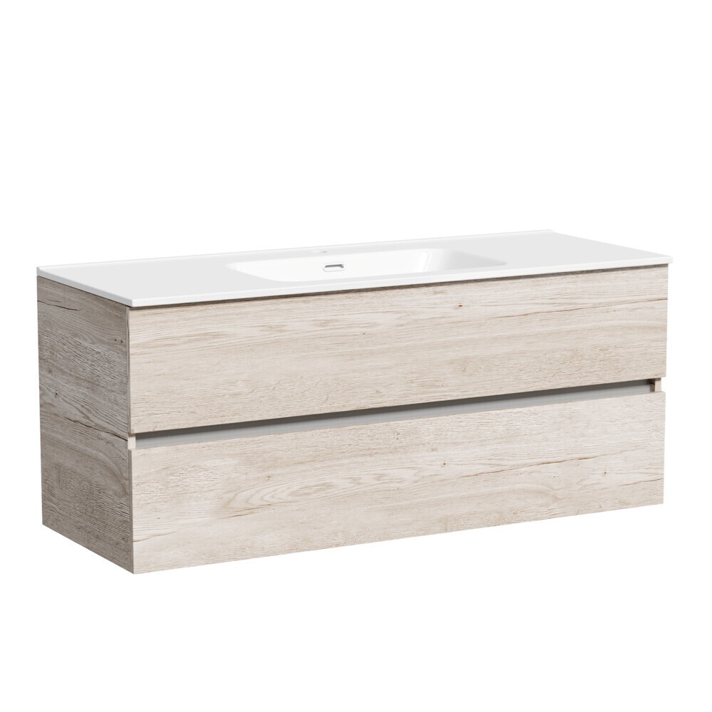 

Тумба под раковину Sancos Urban 120 см подвесная дуб галифакс натуральный (UR120-1EG), Бежевый