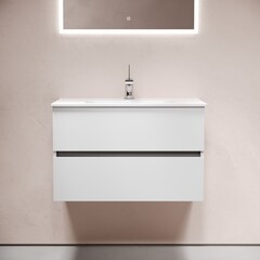 Тумба под раковину Sancos Urban 80 см подвесная белая (UR80W) - фото 8