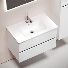 Тумба под раковину Sancos Urban 80 см подвесная белая (UR80W) - фото 7