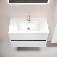 Тумба под раковину Sancos Urban 80 см подвесная белая (UR80W) - фото 6