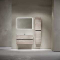 Тумба под раковину Sancos Urban 100 см подвесная дуб галифакс натуральный (UR100EG) - фото 8