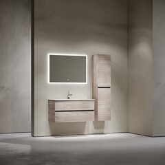 Тумба под раковину Sancos Urban 100 см подвесная дуб галифакс натуральный (UR100EG) - фото 9