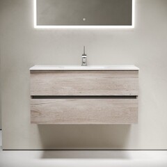 Тумба под раковину Sancos Urban 100 см подвесная дуб галифакс натуральный (UR100EG) - фото 7
