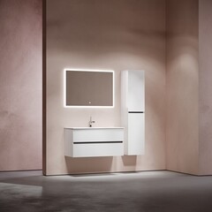 Тумба под раковину Sancos Urban 100 см подвесная белая (UR100W) - фото 10