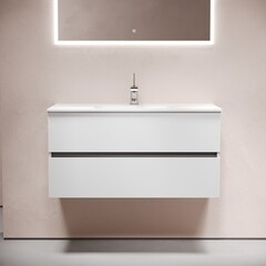 Тумба под раковину Sancos Urban 100 см подвесная белая (UR100W) - фото 8