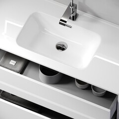 Тумба под раковину Sancos Urban 100 см подвесная белая (UR100W) - фото 4