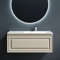 Тумба под раковину Sancos Very 100 см подвесная правая beige soft (VR100RCE) - фото 5