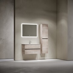 Тумба под раковину Sancos Urban 90 см подвесная дуб галифакс натуральный (UR90EG) - фото 9