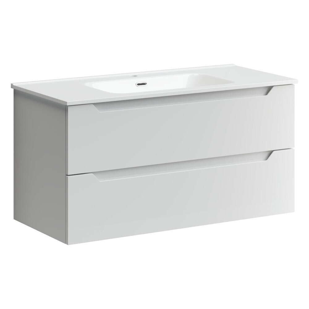 Тумба под раковину Sancos Norma 2.0 100 см подвесная белая (NR2.0100W)