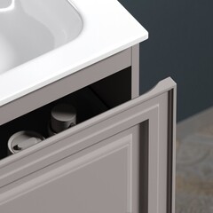 Тумба под раковину Sancos Very 100 см подвесная левая doha soft (VR100LSM) - фото 3