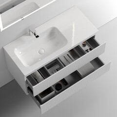 Тумба под раковину Sancos Snob T 100 см подвесная левая bianco (SNT100LW) - фото 8