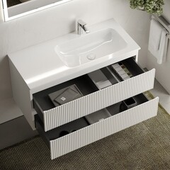 Тумба под раковину Sancos Snob R 100 см подвесная правая bianco (SNR100RW) - фото 7