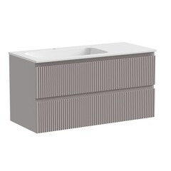 Тумба под раковину Sancos Snob R 100 см подвесная левая doha soft (SNR100LSM) - фото 1