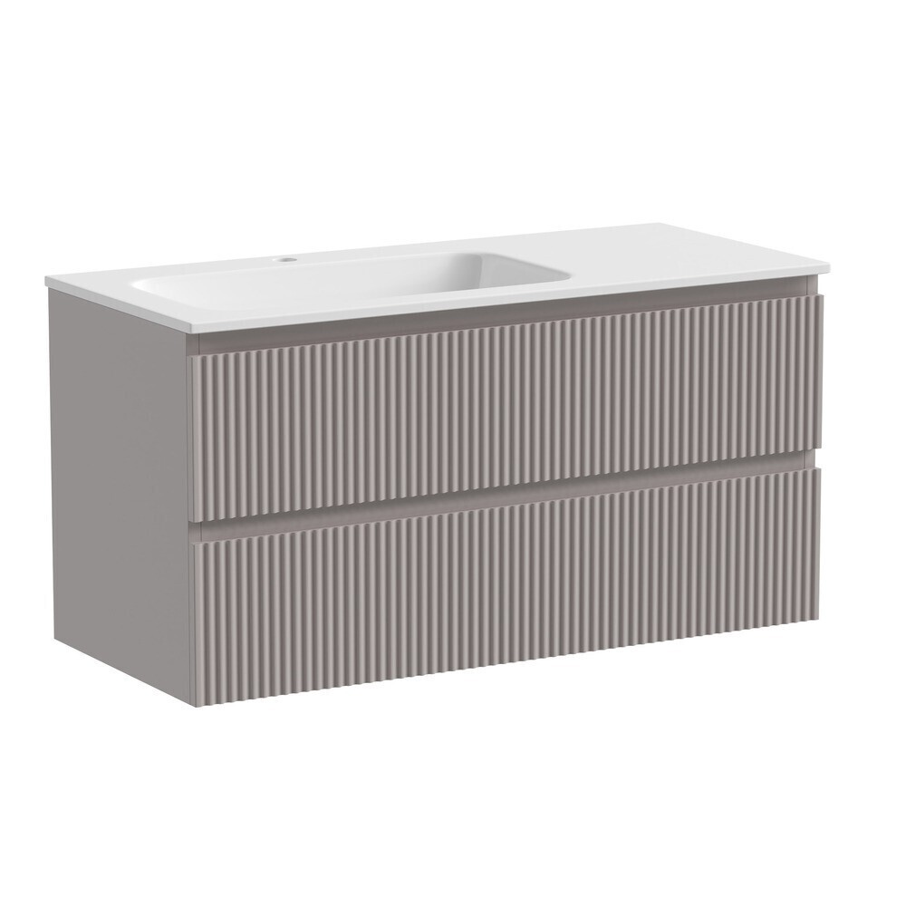 Тумба под раковину Sancos Snob R 100 см подвесная левая doha soft (SNR100LSM)