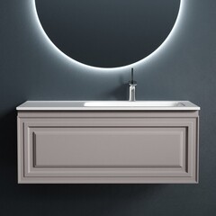 Тумба под раковину Sancos Very 100 см подвесная правая doha soft (VR100RSM) - фото 5