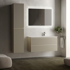 Тумба под раковину Sancos Snob R 100 см подвесная правая beige soft (SNR100RCE) - фото 6