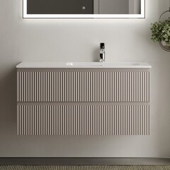 Тумба под раковину Sancos Snob R 100 см подвесная правая doha soft (SNR100RSM) - фото 7