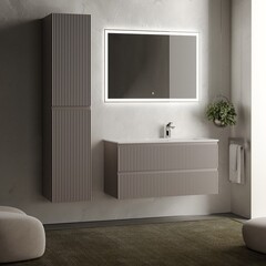 Тумба под раковину Sancos Snob R 100 см подвесная правая doha soft (SNR100RSM) - фото 5