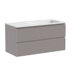 Изображение товара Тумба под раковину Sancos Snob R 100 см подвесная правая doha soft (SNR100RSM)