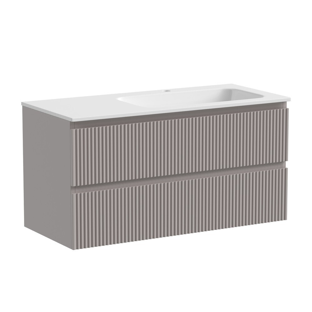 

Тумба под раковину Sancos Snob R 100 см подвесная правая doha soft (SNR100RSM), Серый