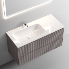 Тумба под раковину Sancos Snob T 100 см подвесная левая doha soft (SNT100LSM) - фото 6