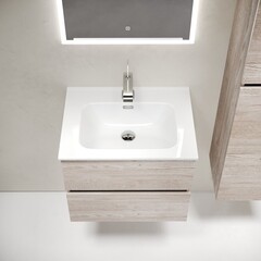 Тумба под раковину Sancos Urban 60 см подвесная дуб галифакс натуральный (UR60EG) - фото 4