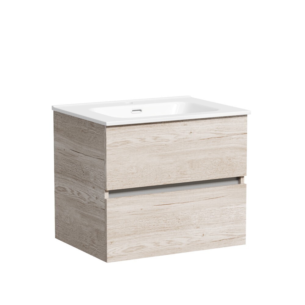 

Тумба под раковину Sancos Urban 60 см подвесная дуб галифакс натуральный (UR60EG), Бежевый