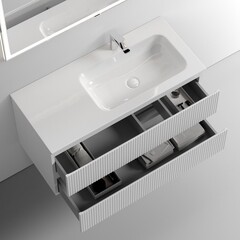 Тумба под раковину Sancos Snob T 100 см подвесная правая bianco (SNT100RW) - фото 8