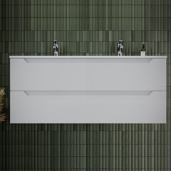 Тумба под раковину Sancos Norma 2.0 120 см подвесная белая (NR2.0120-2W) - фото 4