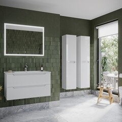 Тумба под раковину Sancos Norma 2.0 90 см подвесная белая (NR2.090W) - фото 2