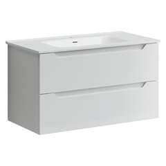 Тумба под раковину Sancos Norma 2.0 90 см подвесная белая (NR2.090W) - фото 1