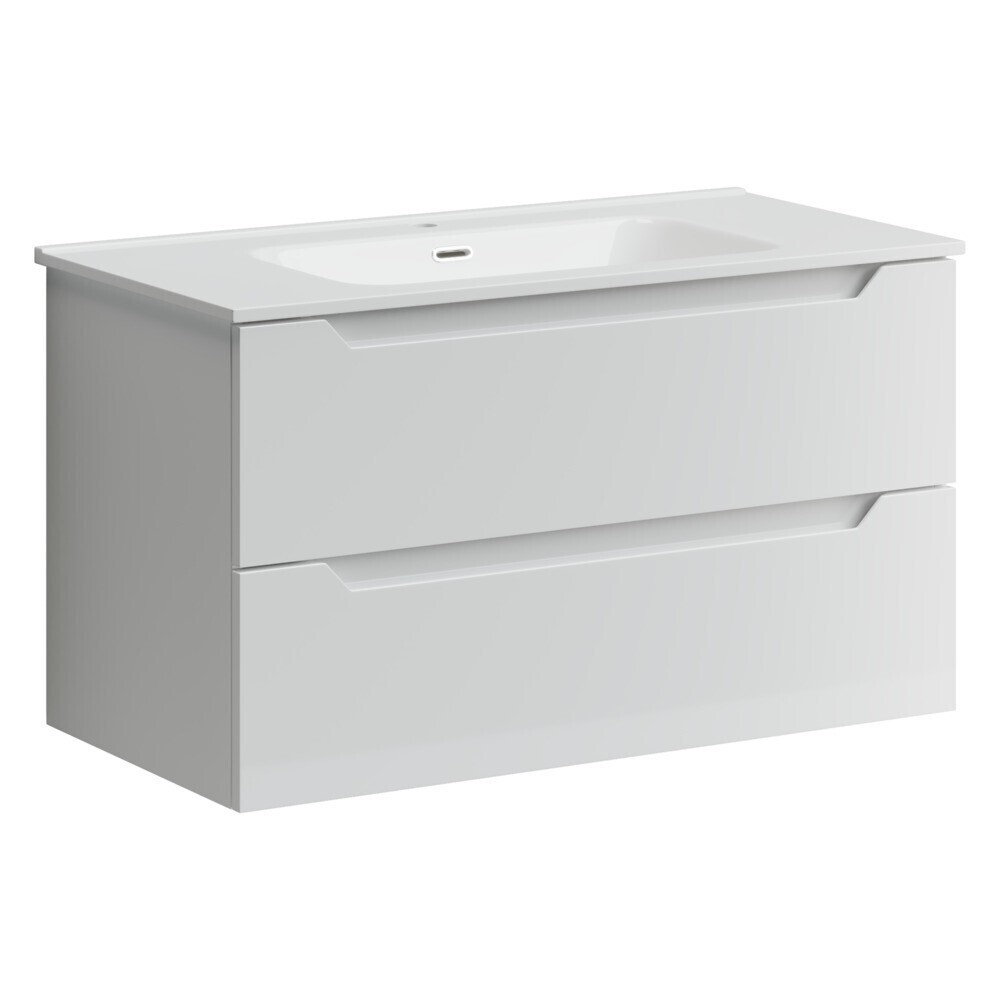 Тумба под раковину Sancos Norma 2.0 90 см подвесная белая (NR2.090W)