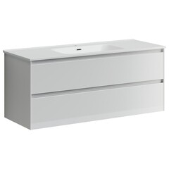 Тумба под раковину Sancos Cento 120 см подвесная белый глянец (CN120-1W) - фото 1