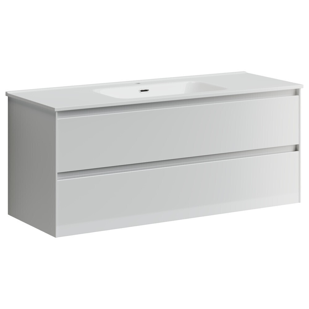 Тумба под раковину Sancos Cento 120 см подвесная белый глянец (CN120-1W)