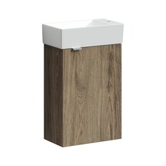 Тумба под раковину Sancos Mini 40 см подвесная правая дуб чарльстон (MN35ECHR) - фото 1