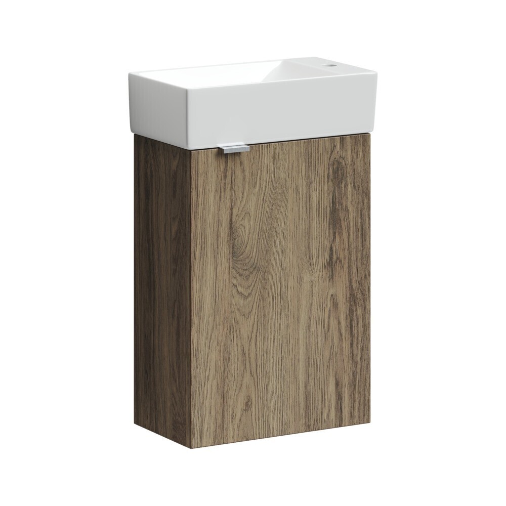 

Тумба под раковину Sancos Mini 40 см подвесная правая дуб чарльстон (MN35ECHR), Коричневый