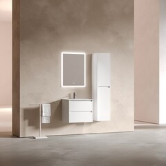 Тумба под раковину Sancos Libra 60 см подвесная белая (LB60W) - фото 8