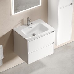 Тумба под раковину Sancos Libra 60 см подвесная белая (LB60W) - фото 6