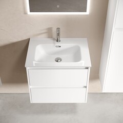 Тумба под раковину Sancos Libra 60 см подвесная белая (LB60W) - фото 4