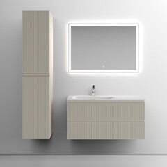 Тумба под раковину Sancos Snob T 100 см подвесная левая beige soft (SNT100LCE) - фото 6