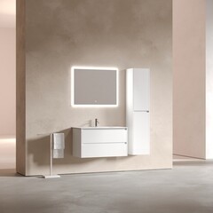 Тумба под раковину Sancos Libra 90 см подвесная белая (LB90W) - фото 8