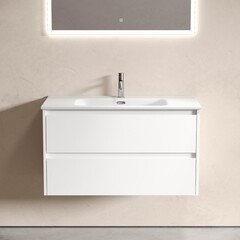 Тумба под раковину Sancos Libra 90 см подвесная белая (LB90W) - фото 6