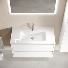 Тумба под раковину Sancos Libra 90 см подвесная белая (LB90W) - фото 3