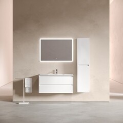 Тумба под раковину Sancos Libra 100 см подвесная белая (LB100W) - фото 8