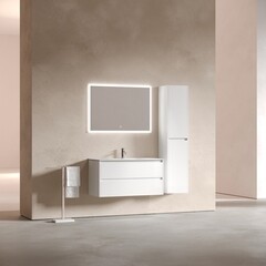 Тумба под раковину Sancos Libra 100 см подвесная белая (LB100W) - фото 7