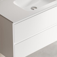 Тумба под раковину Sancos Libra 100 см подвесная белая (LB100W) - фото 4