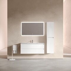 Тумба под раковину Sancos Libra 120 см подвесная белая (LB120-1W) - фото 8