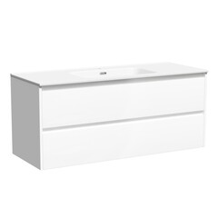 Тумба под раковину Sancos Libra 120 см подвесная белая (LB120-1W) - фото 1