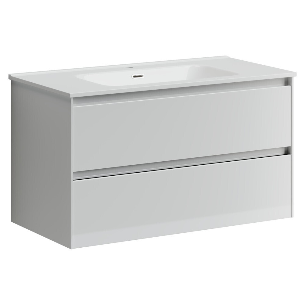 

Тумба под раковину Sancos Cento 90 см подвесная белый глянец (CN90W)