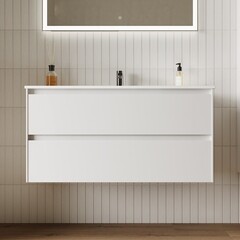 Тумба под раковину Sancos Cento 100 см подвесная белый глянец (CN100W) - фото 5